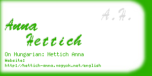 anna hettich business card